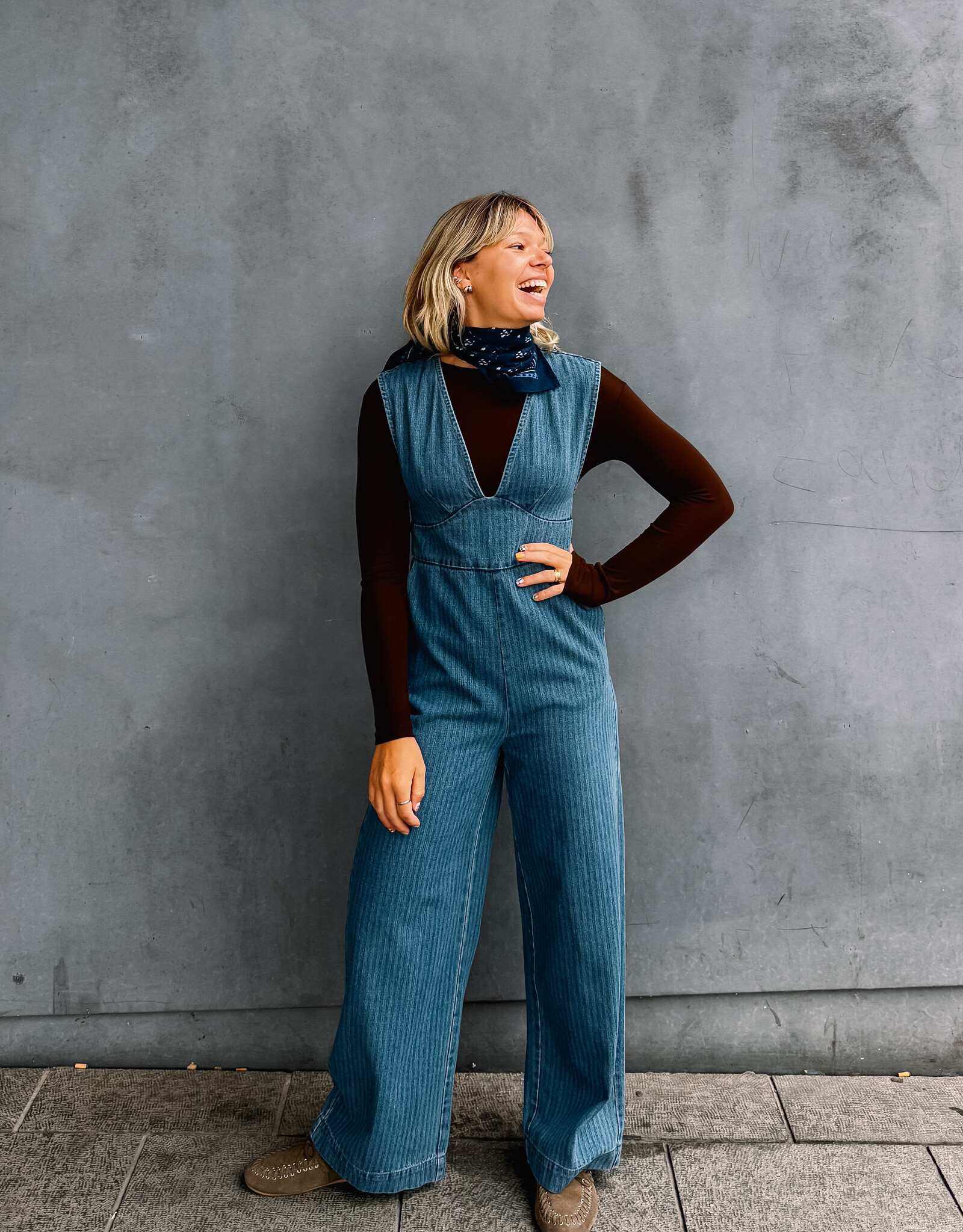 Laure+Max Jumpsuit 'Odina' - Denim Stripes - Laure+Max