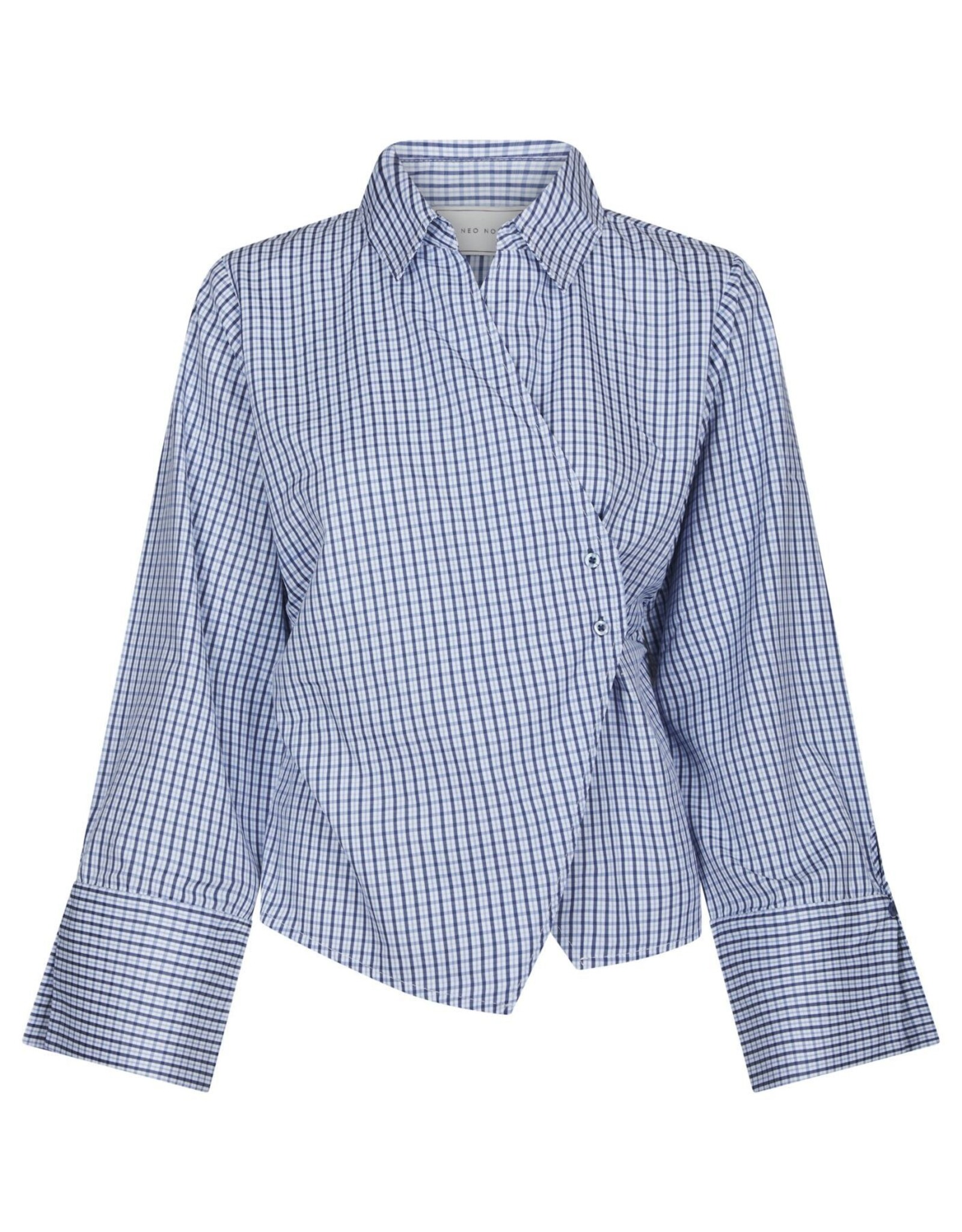 Blouse Check 'Fenli' - Blue  - Neo Noir
