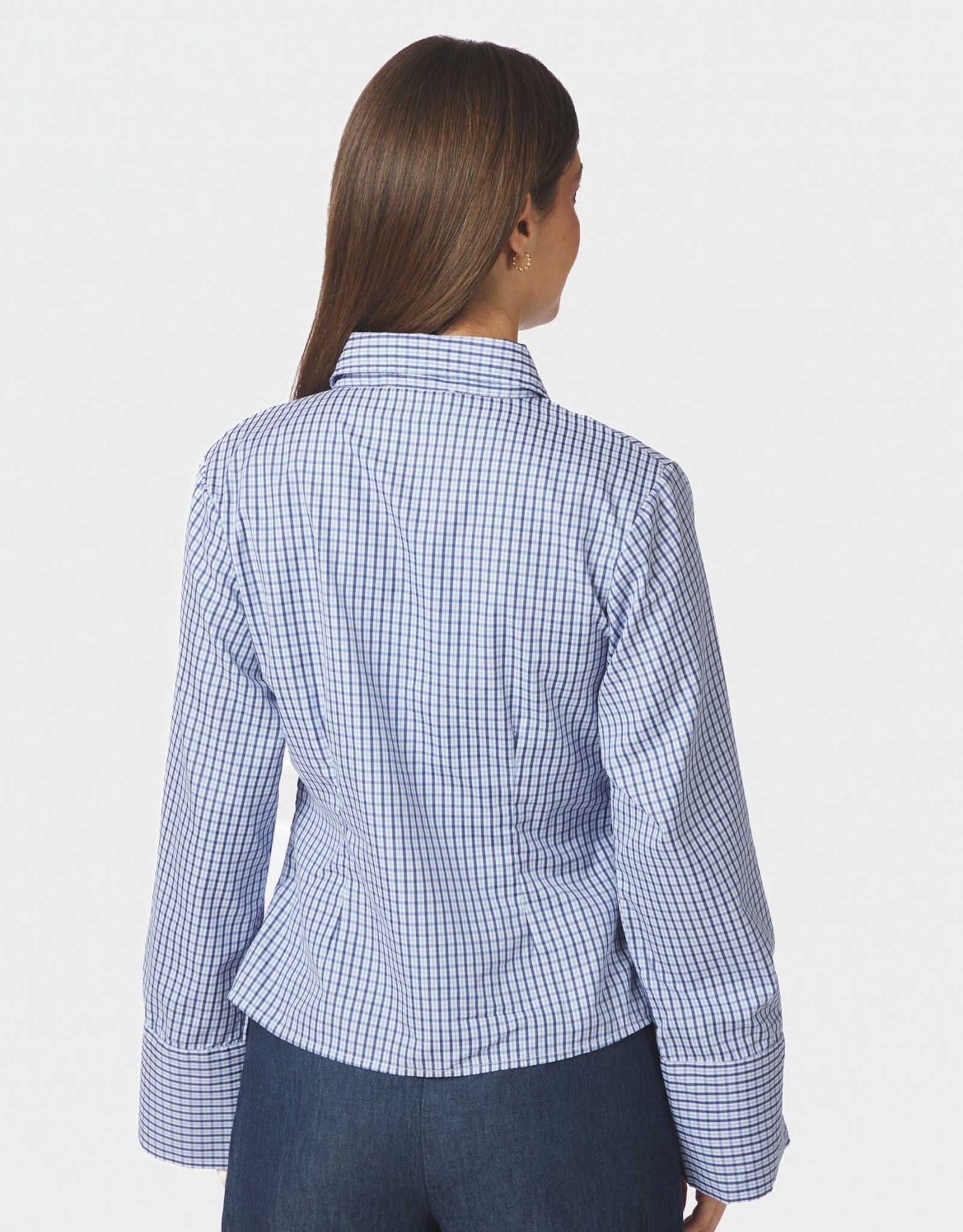 Blouse Check 'Fenli' - Blue  - Neo Noir