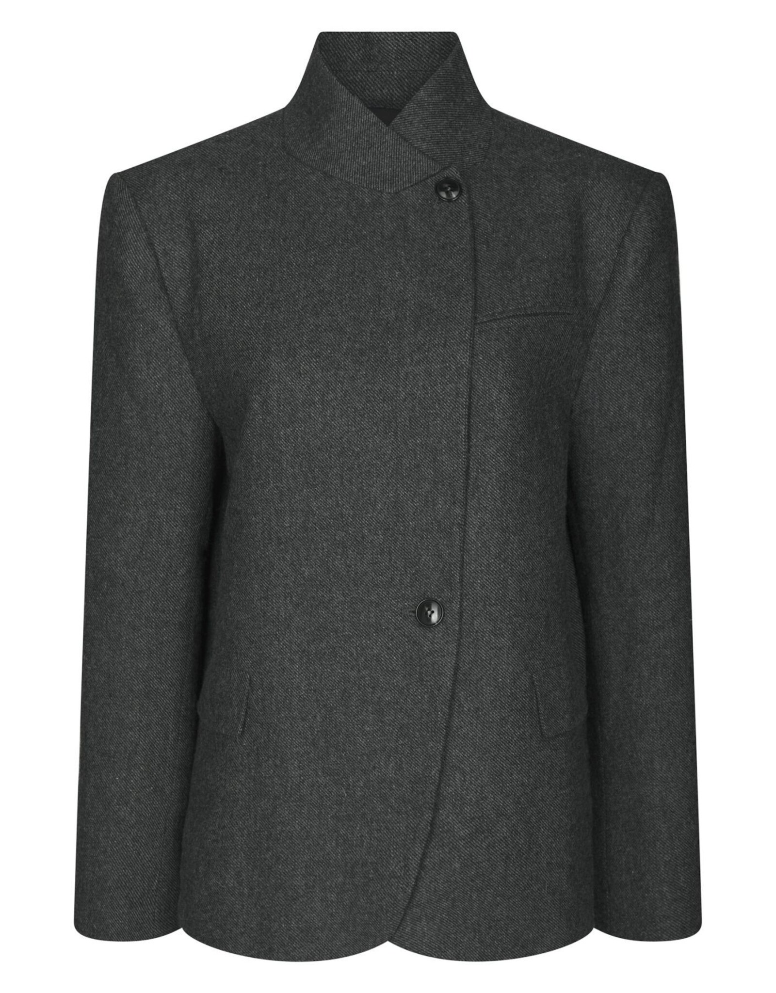 Blazer Structure Twill 'Nerine' - Antracit - Neo Noir