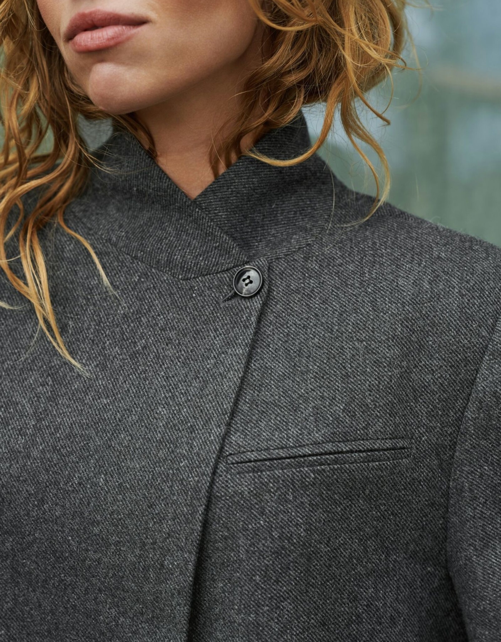 Blazer Structure Twill 'Nerine' - Antracit - Neo Noir