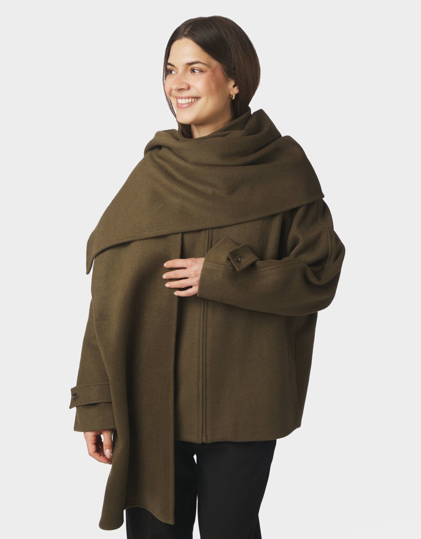 Korte Mantel 'Paige' - Khaki - Neo Noir