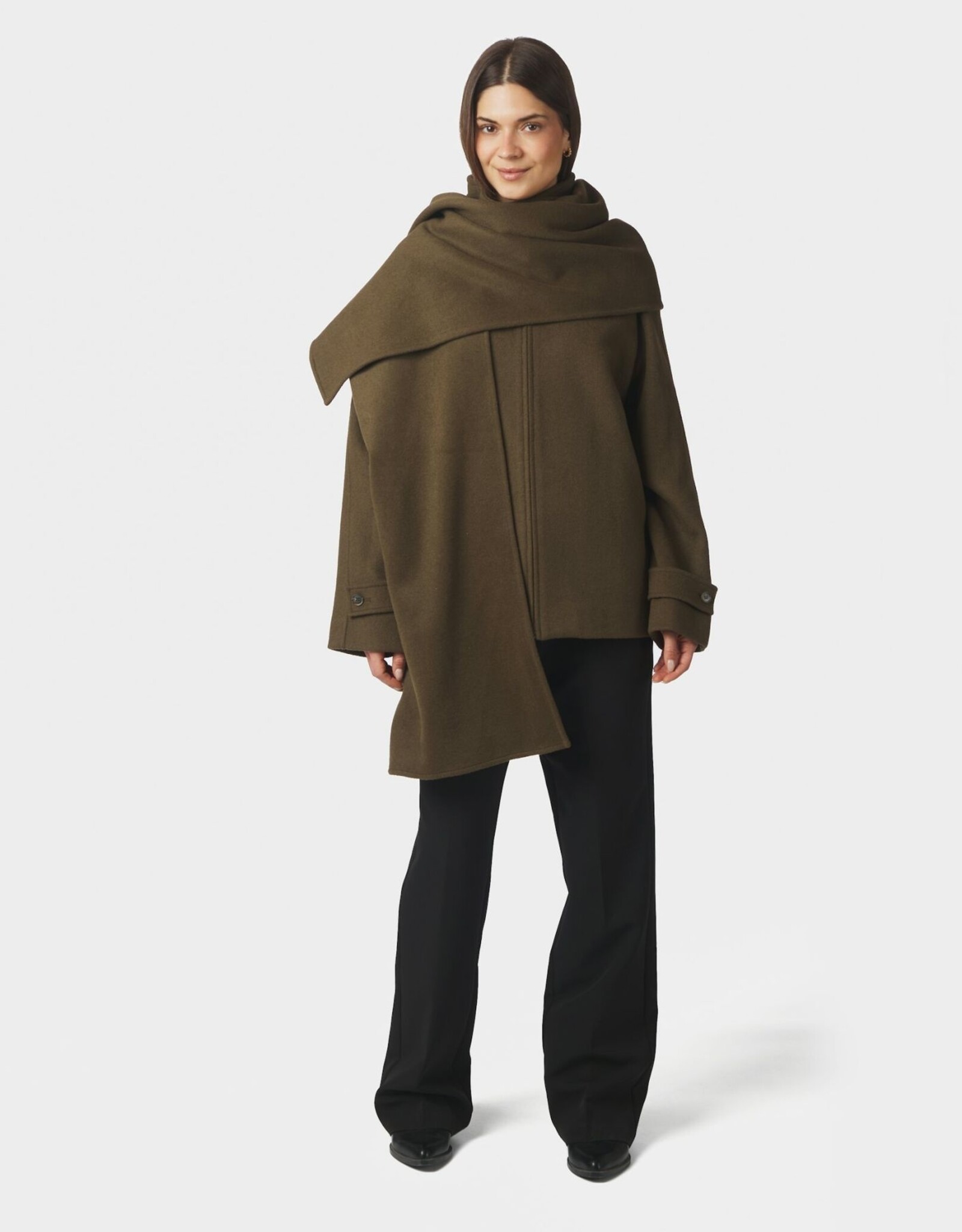 Korte Mantel 'Paige' - Khaki - Neo Noir