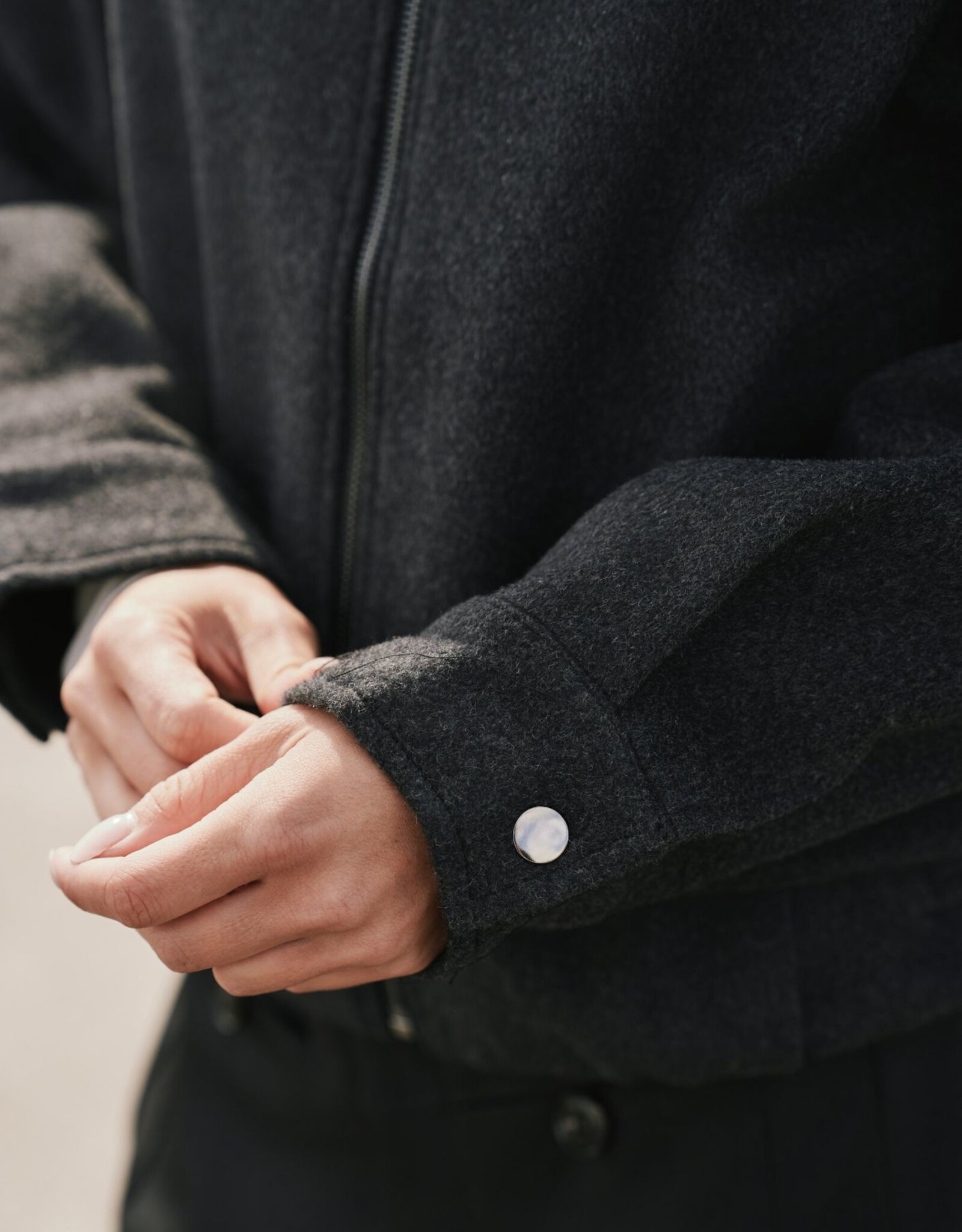 Bomber Jacket Wool 'Florine' - Antracit  - Neo Noir
