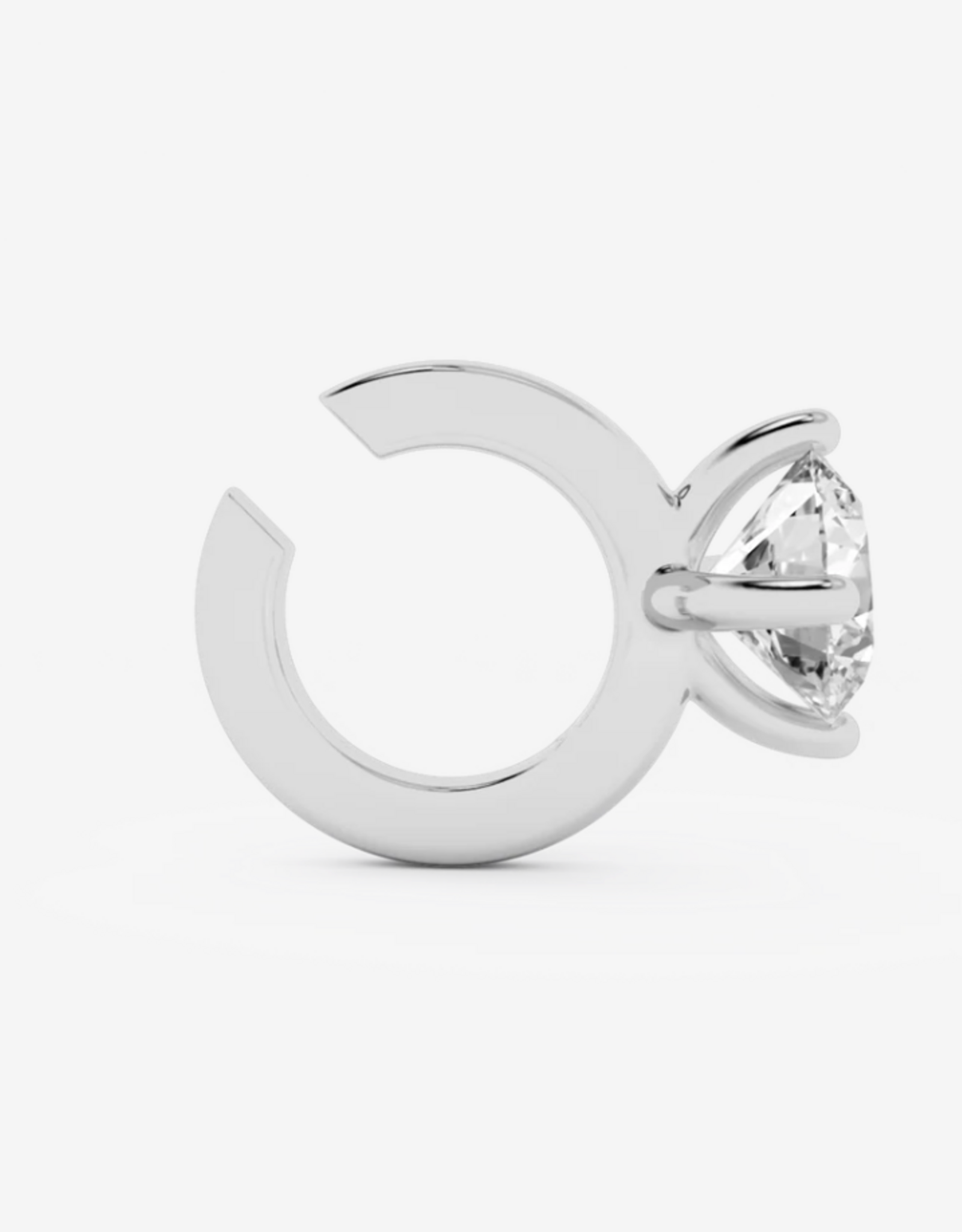 Billion Avenue Solitaire Classic Earcuff - Silver - Billion Avenue