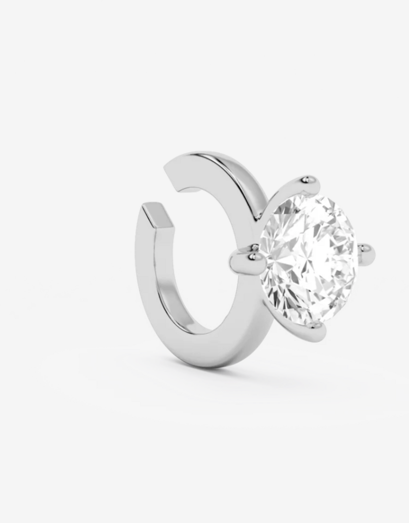 Billion Avenue Solitaire Classic Earcuff - Silver - Billion Avenue