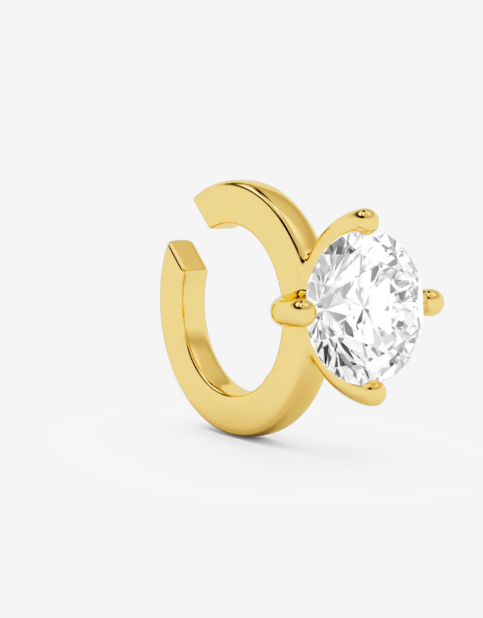 Billion Avenue Solitaire Classic Earcuff - Gold - Billion Avenue