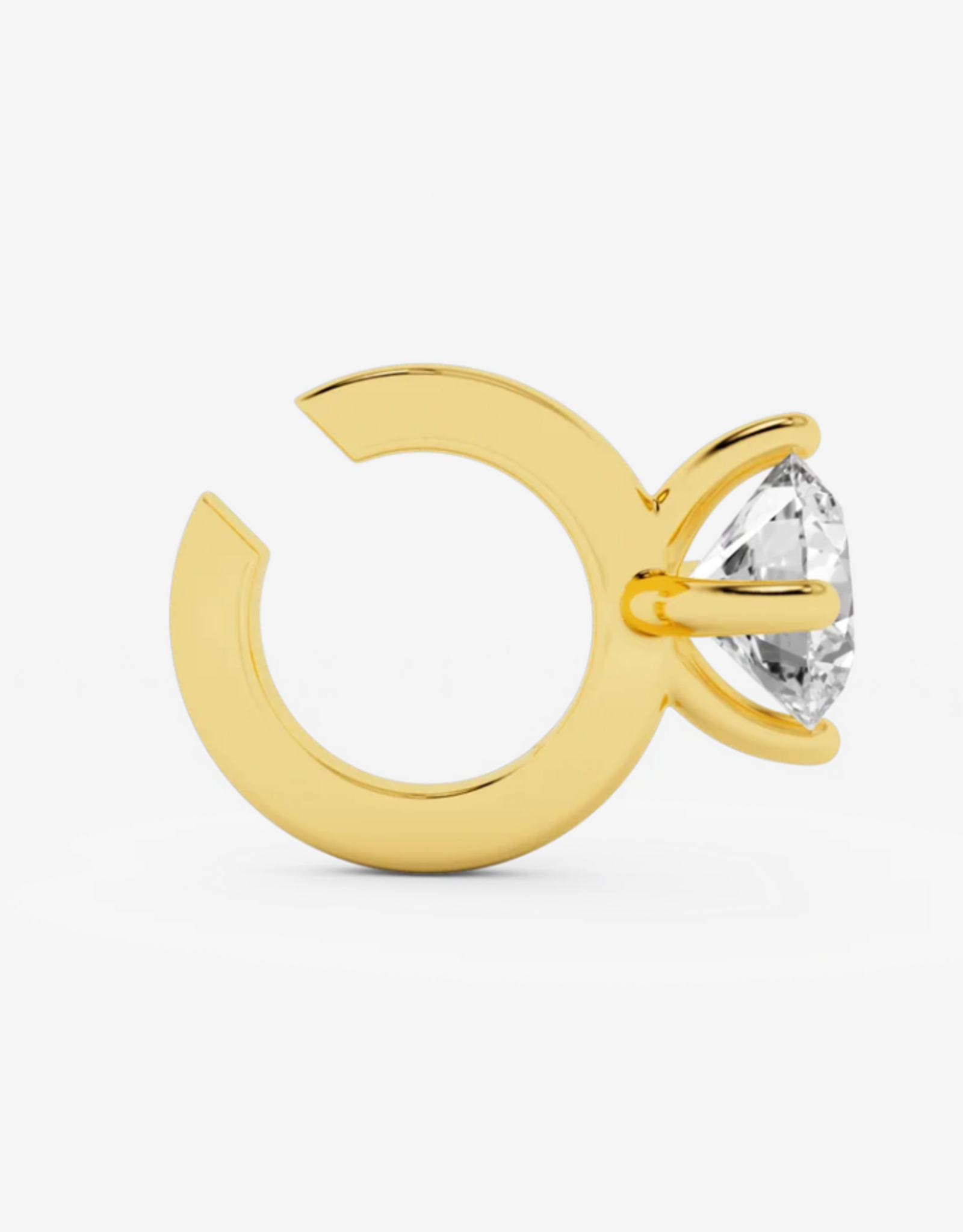 Billion Avenue Solitaire Classic Earcuff - Gold - Billion Avenue