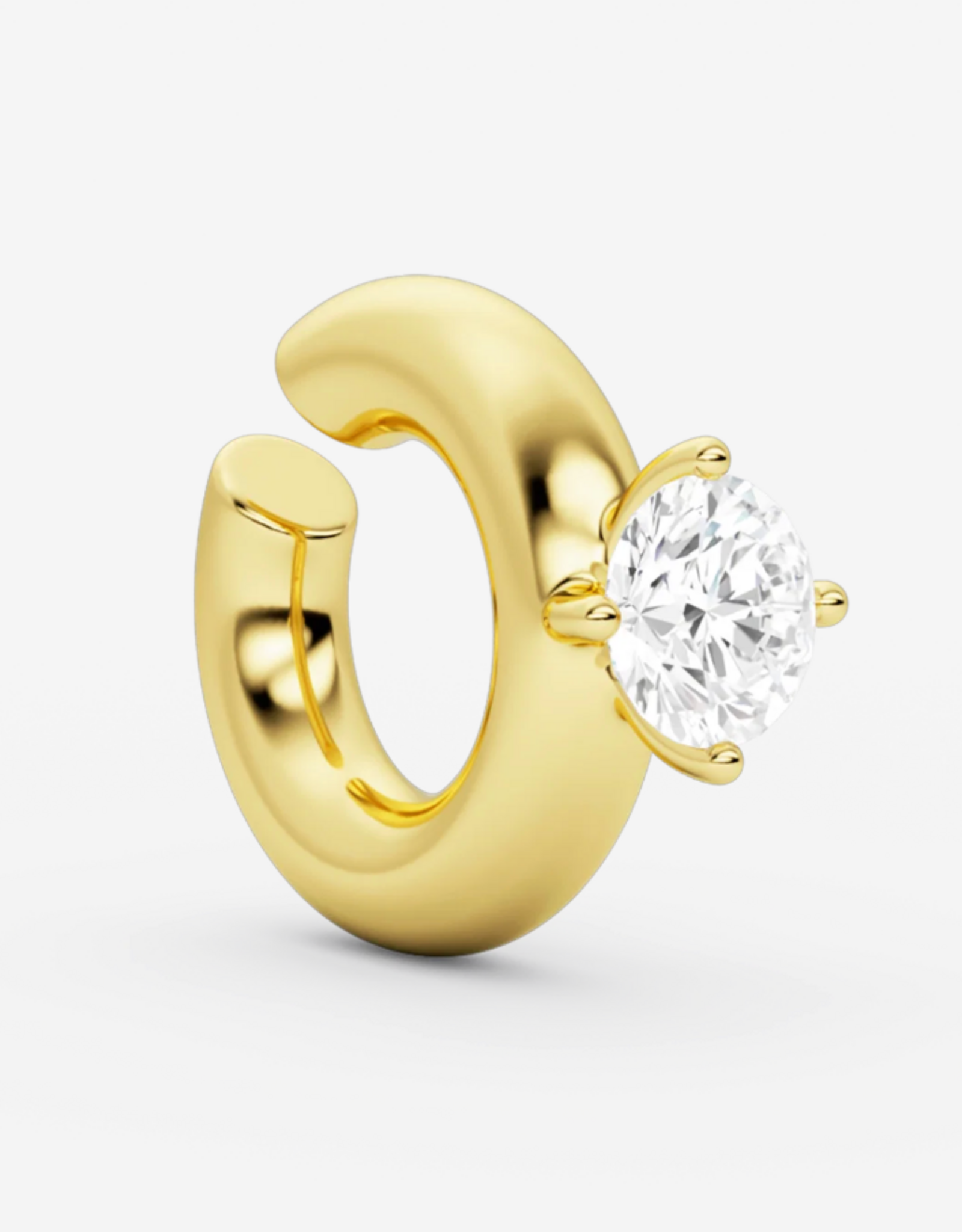 Billion Avenue Solitaire Chunky Kos Earcuff - Gold - Billion Avenue