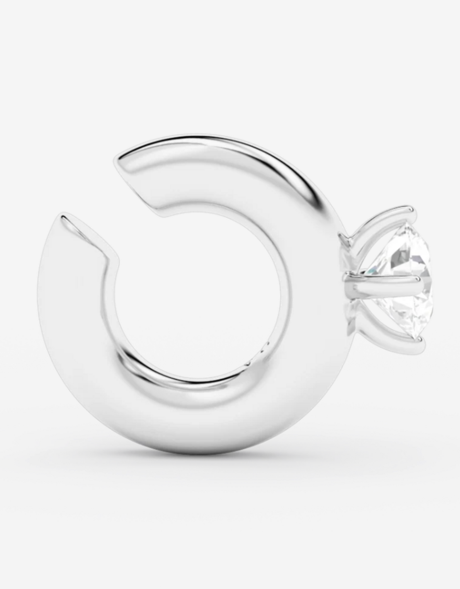 Billion Avenue Solitaire Chunky Kos Earcuff - Silver - Billion Avenue
