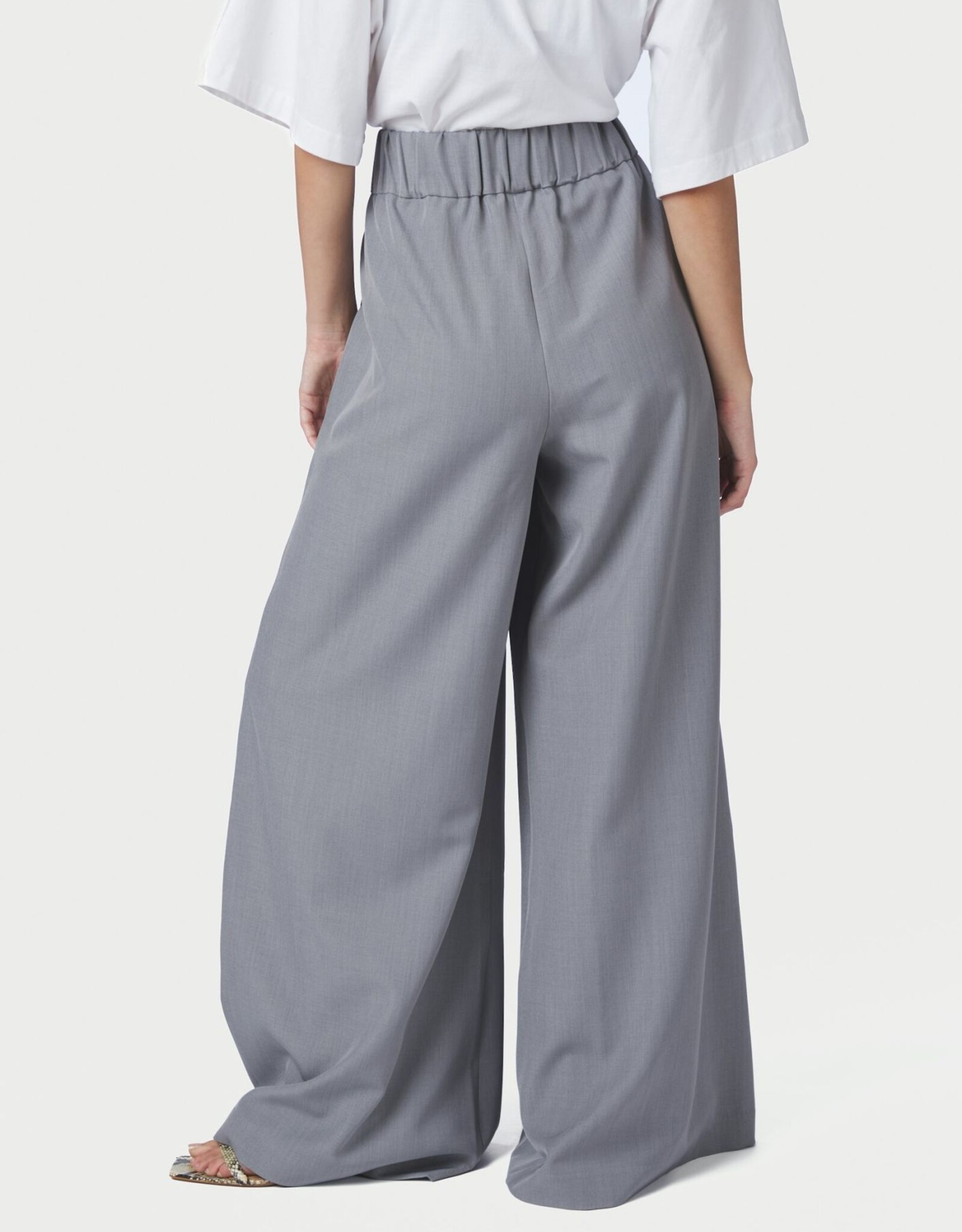 Broek Structure 'Janel' - Grey Melange - Neo Noir