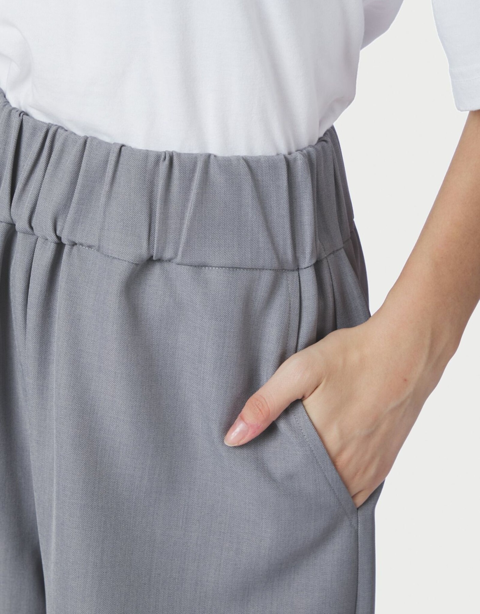 Broek Structure 'Janel' - Grey Melange - Neo Noir