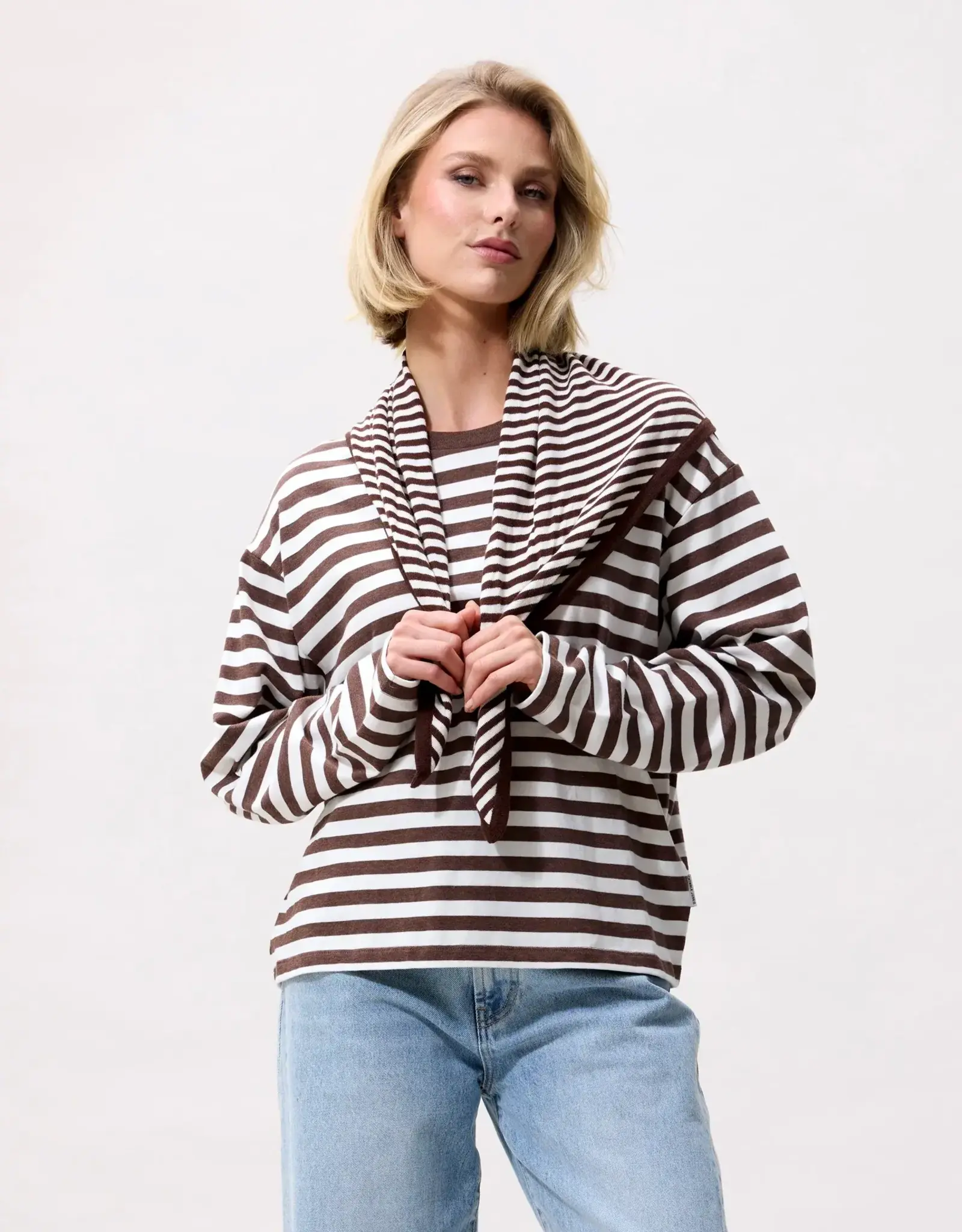 Catwalk Junkie Scarf Striped 'Triangle' - Rocky Road - Catwalk Junkie