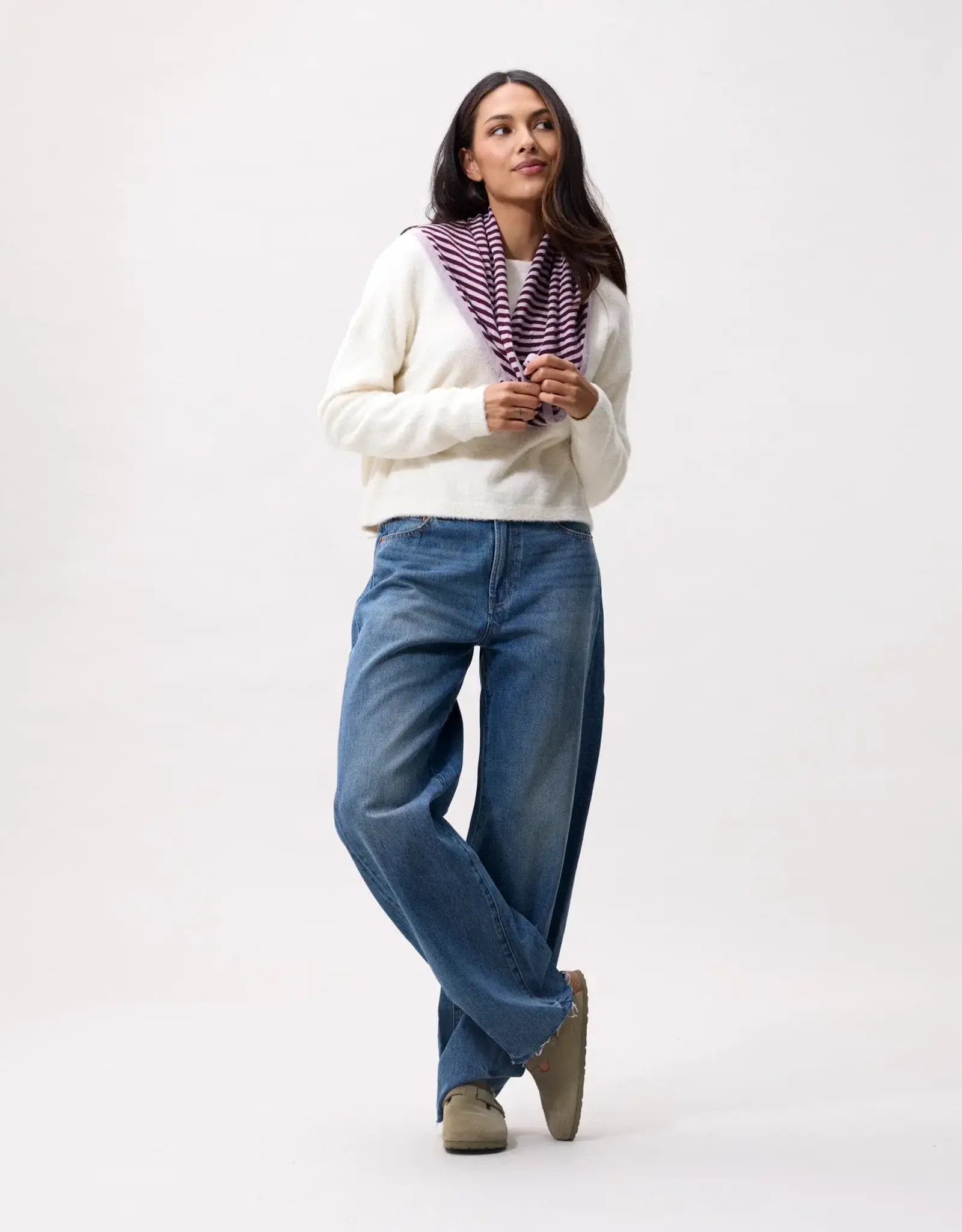 Catwalk Junkie Scarf Striped 'Triangle' - Lavender Frost - Catwalk Junkie