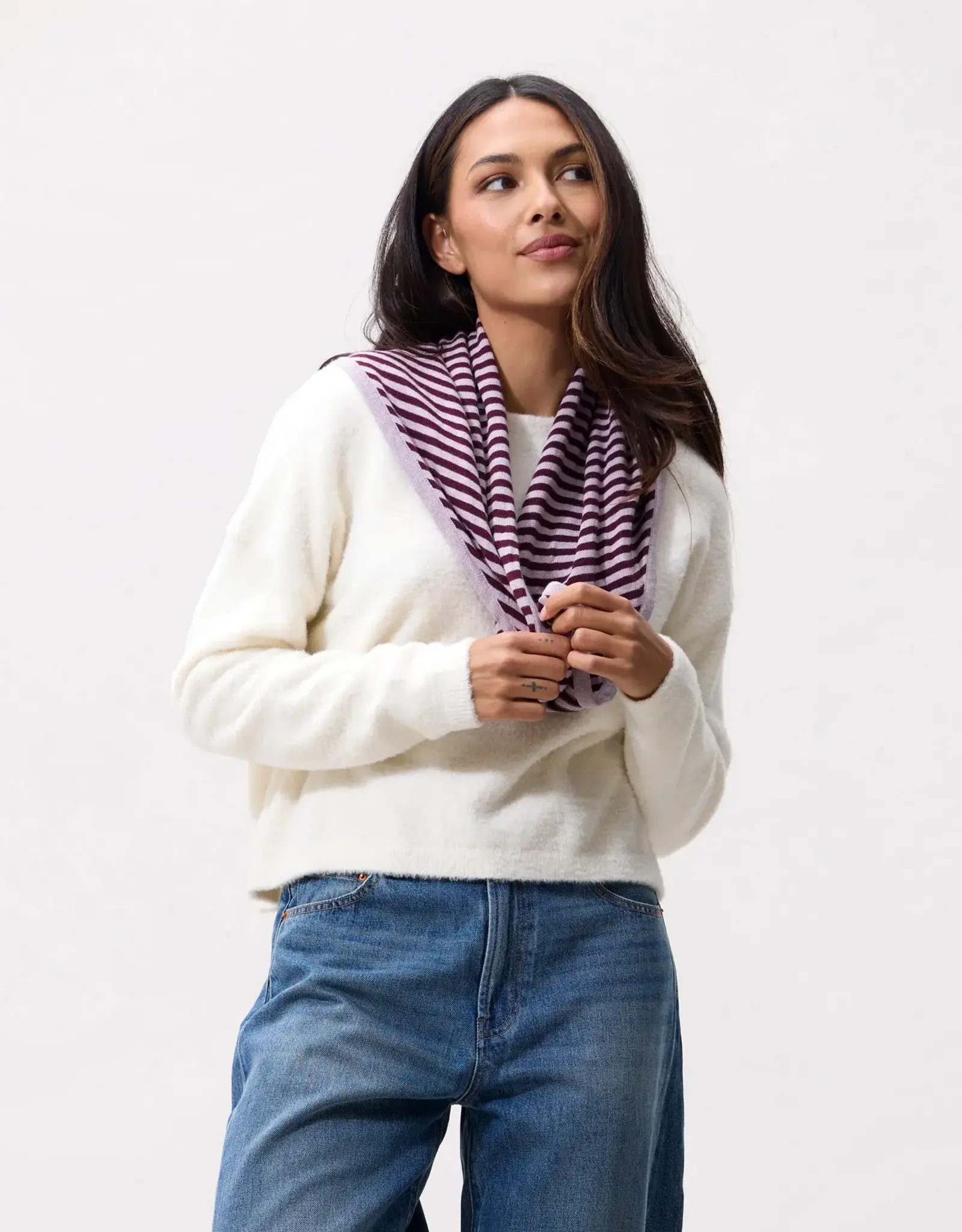 Catwalk Junkie Scarf Striped 'Triangle' - Lavender Frost - Catwalk Junkie