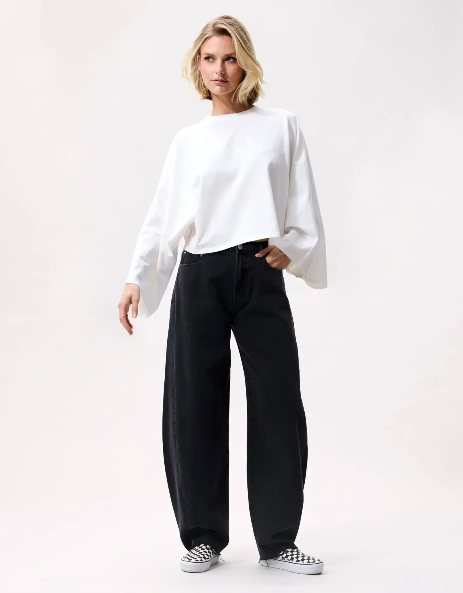 Catwalk Junkie Jeans 'Super Barrel' - Washed Black - Catwalk Junkie