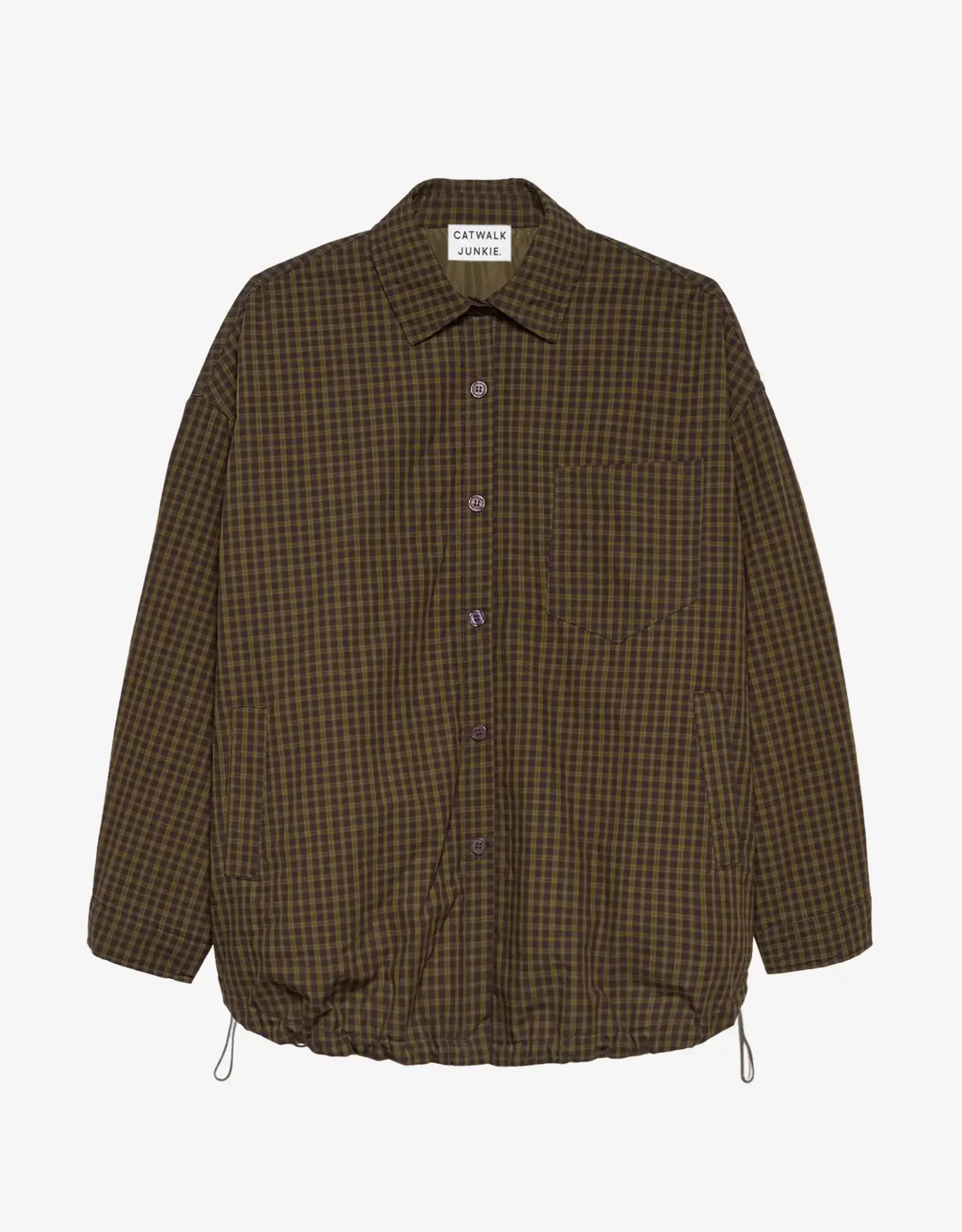 Catwalk Junkie Jacket Check 'Light Padded' - Mossy - Catwalk Junkie