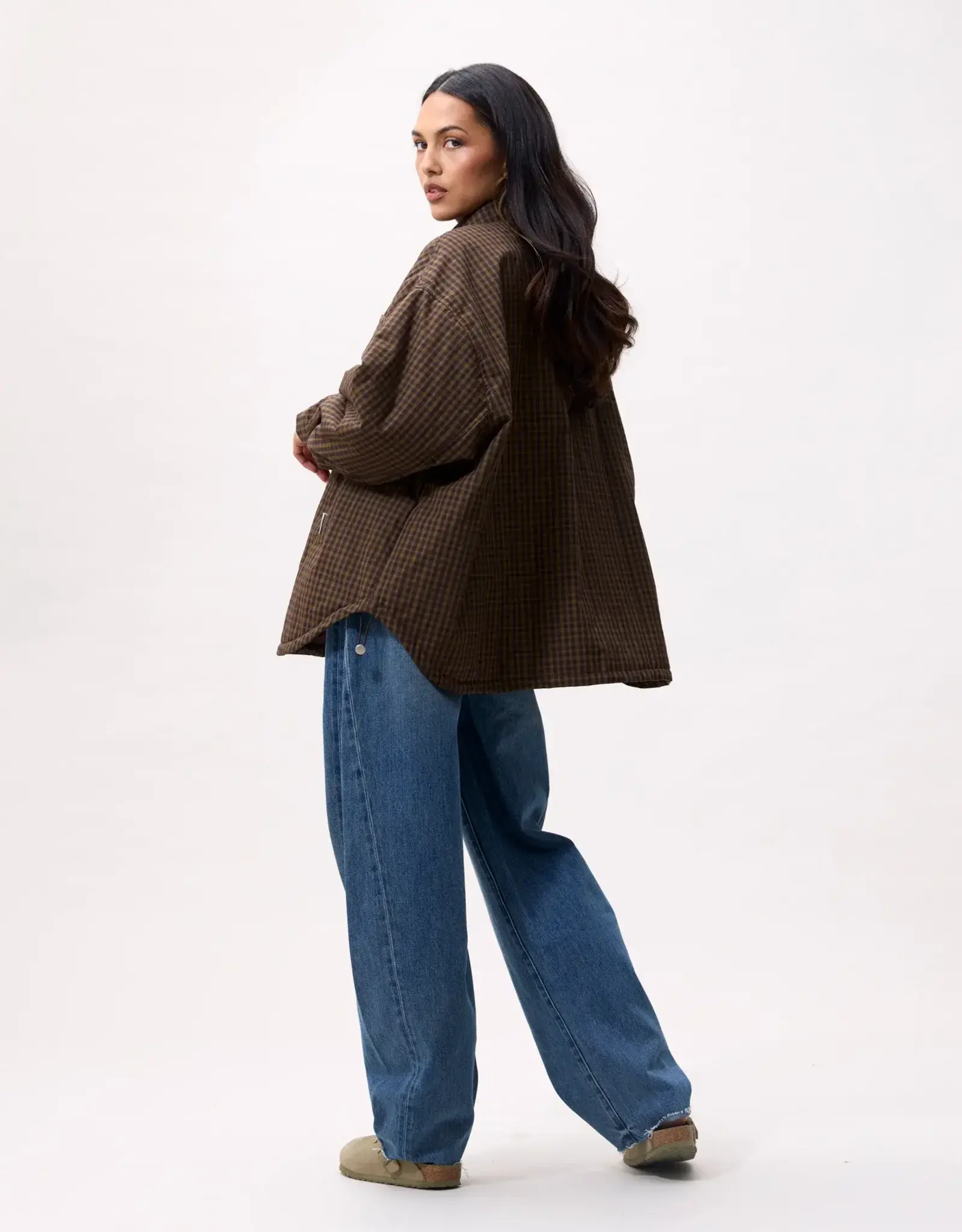 Catwalk Junkie Jacket Check 'Light Padded' - Mossy - Catwalk Junkie