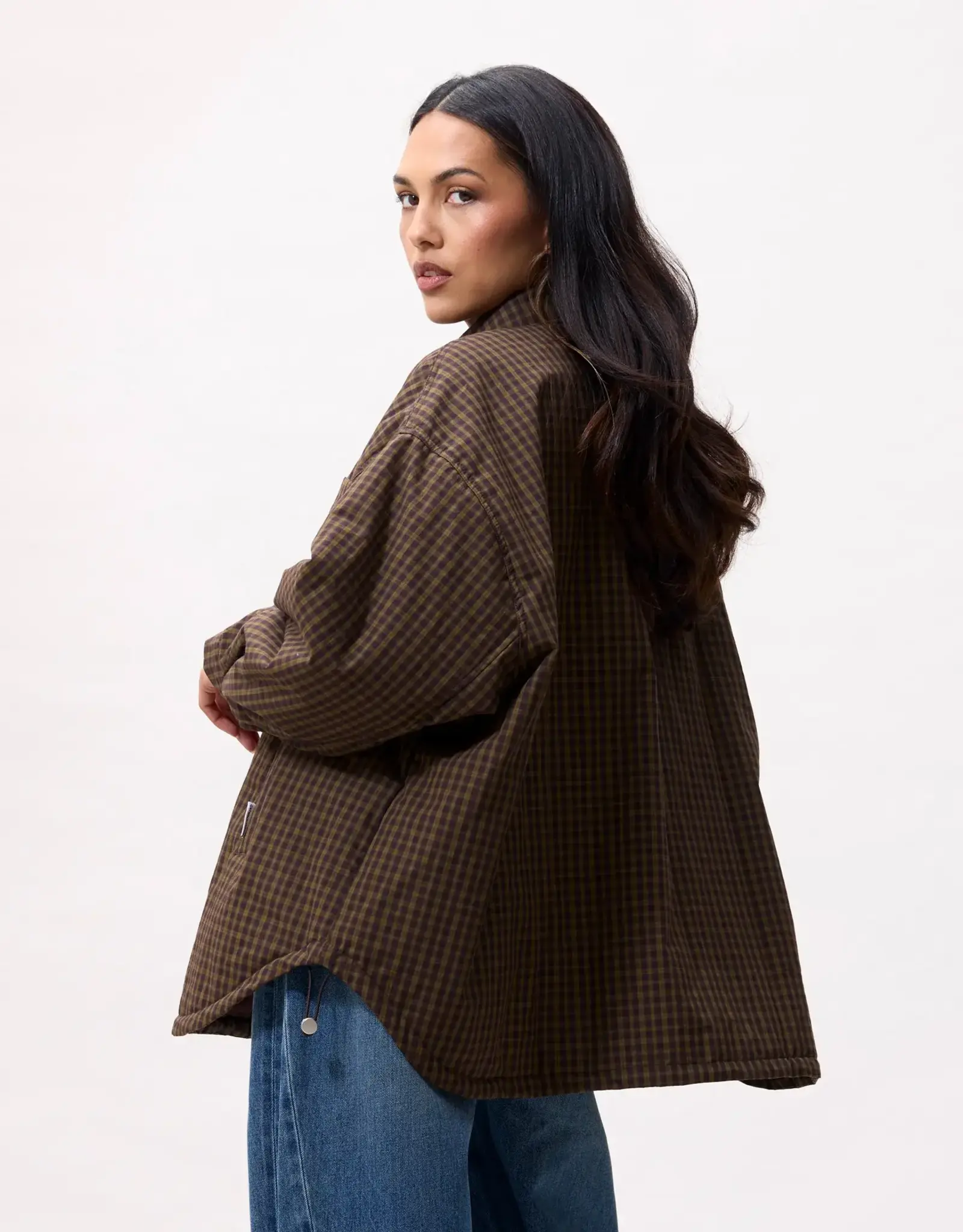 Catwalk Junkie Jacket Check 'Light Padded' - Mossy - Catwalk Junkie