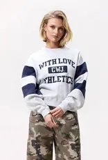 Catwalk Junkie Sweater 'Sporty Graphic' - Light Grey Melange - Catwalk Junkie