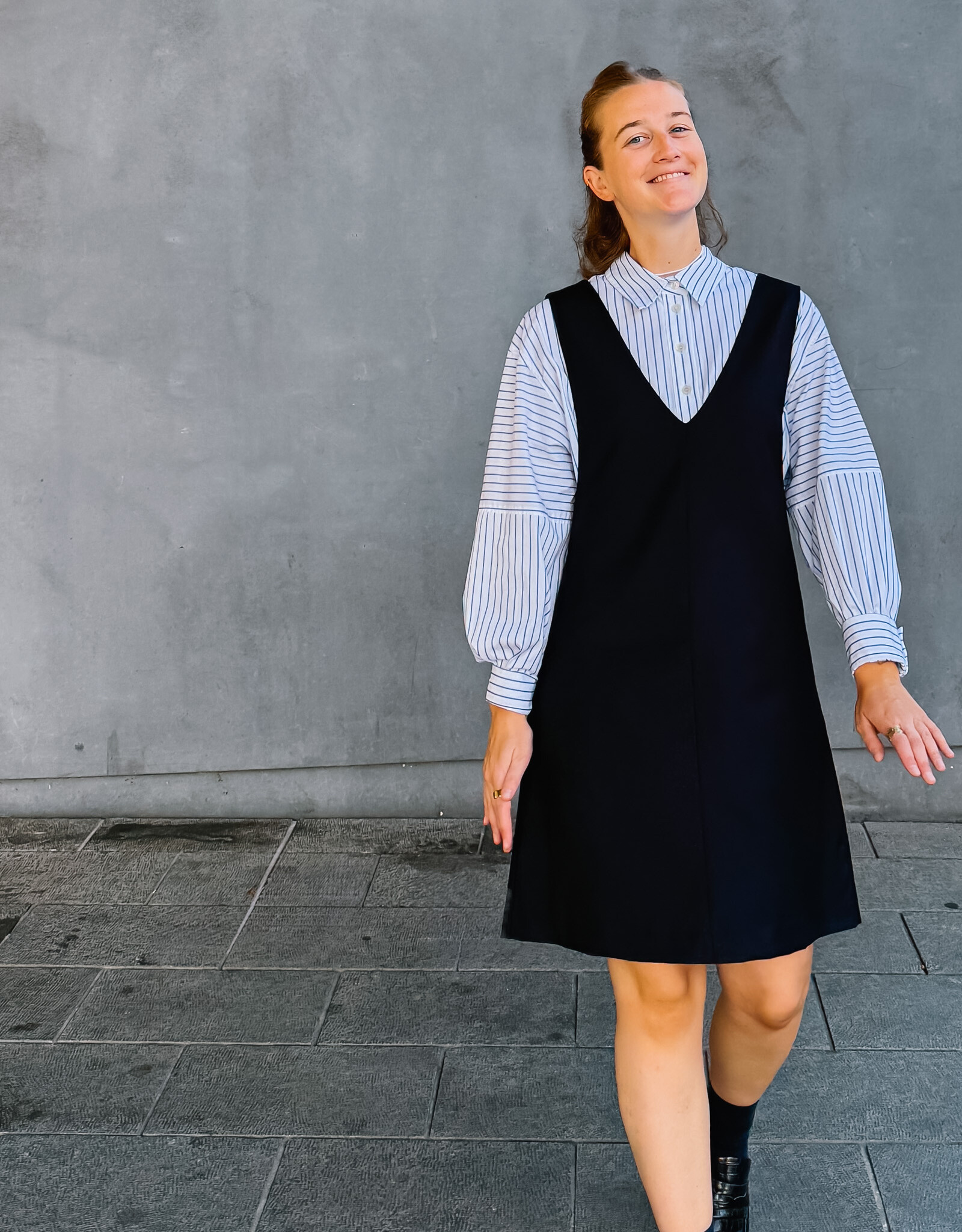Bô-Dôme Jurk 'Flavie' - Navy - Bô-Dôme