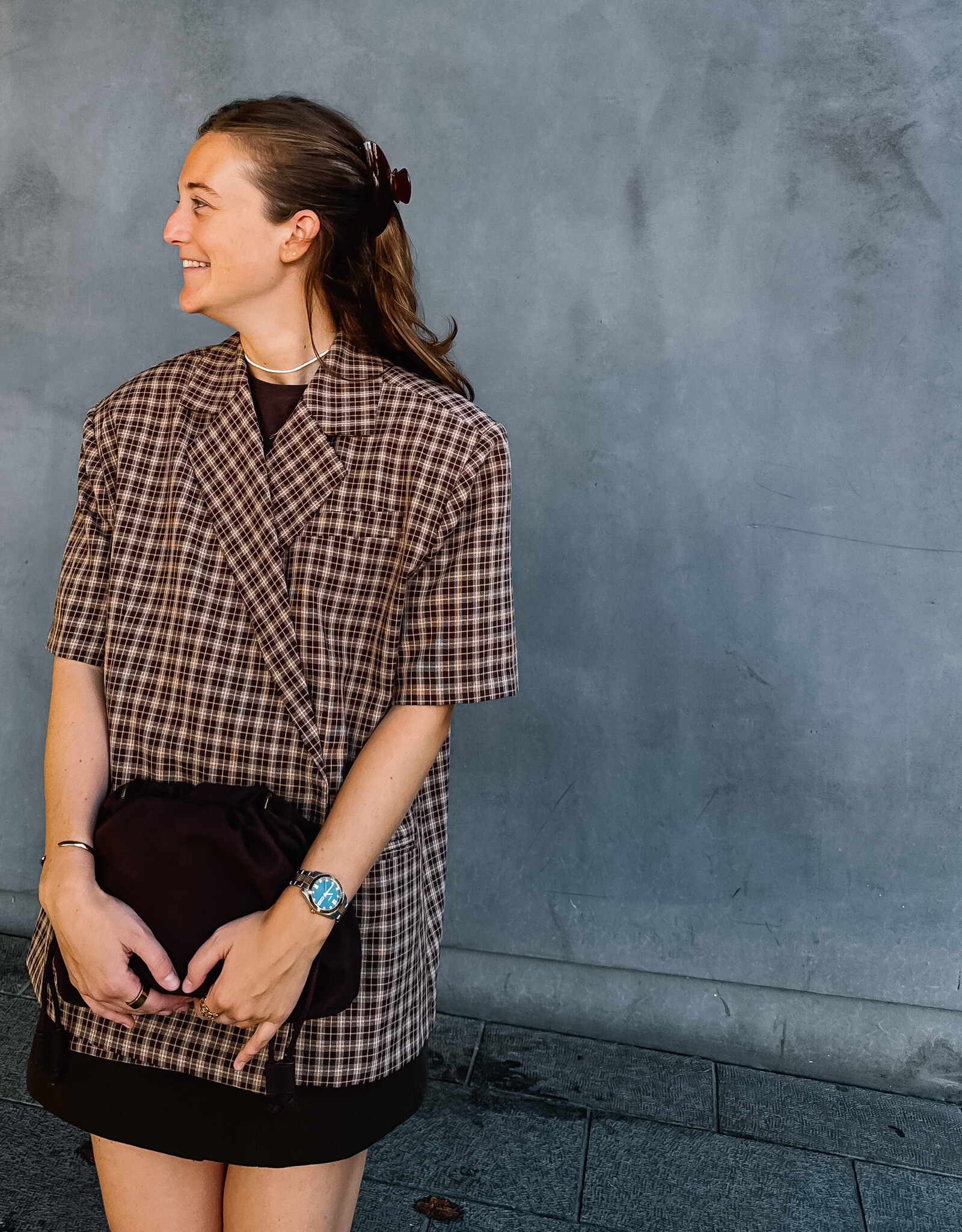 Refined Department Blazer Closure 'Ella' - Check - Refined Department
