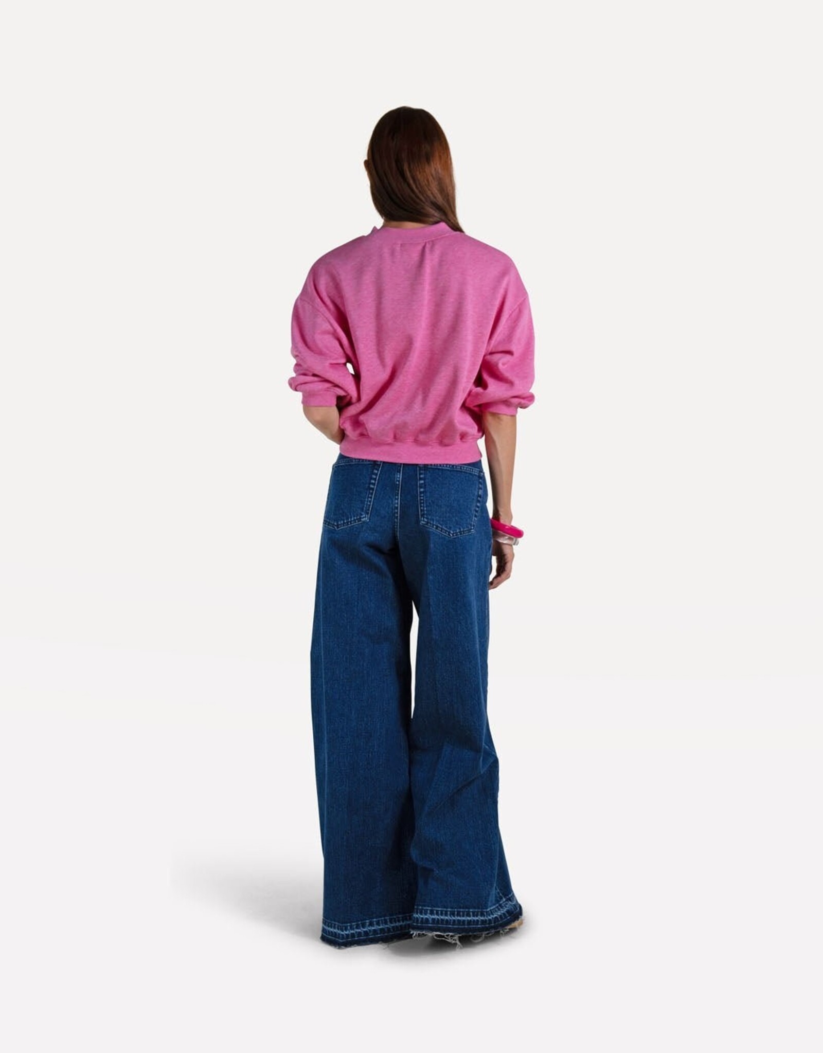 Another Label Jeans Wide Fringe 'Moore' - Stone Indigo - Another Label