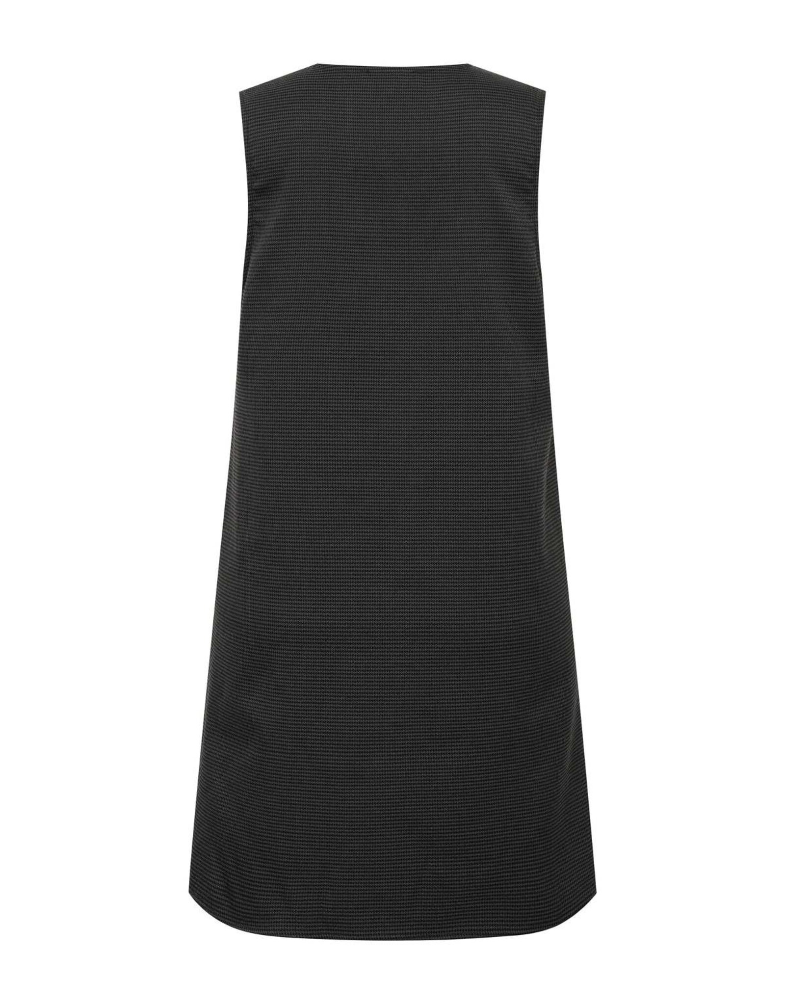 A view Jurk Check 'Juliette' - Black/Brown - A View