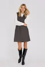 A view Jurk Check 'Juliette' - Black/Brown - A View