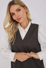 A view Jurk Check 'Juliette' - Black/Brown - A View