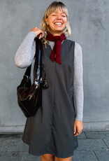 A view Jurk Check 'Juliette' - Black/Brown - A View