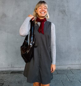 A view Jurk Check 'Juliette' - Black/Brown - A View