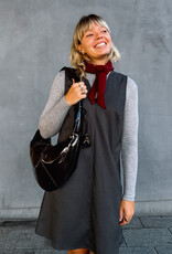 A view Jurk Check 'Juliette' - Black/Brown - A View