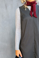 A view Jurk Check 'Juliette' - Black/Brown - A View