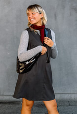 A view Jurk Check 'Juliette' - Black/Brown - A View