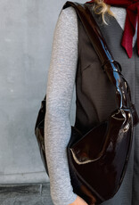 HVISK Handtas 'Bianca Glossy' - Umber Brown - Hvisk