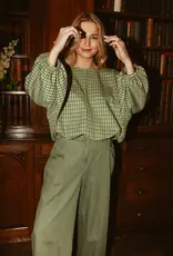 Monré Blouse 'Zoë' - Green Square - Monré