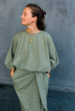 Monré Blouse 'Zoë' - Green Square - Monré