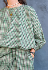 Monré Blouse 'Zoë' - Green Square - Monré