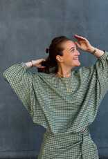 Monré Blouse 'Zoë' - Green Square - Monré