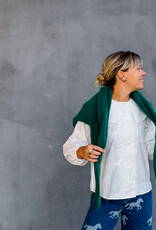 The Tiny Big Sister Blouse  'Horses Buttoned' - Off White - The Tiny Big Sister