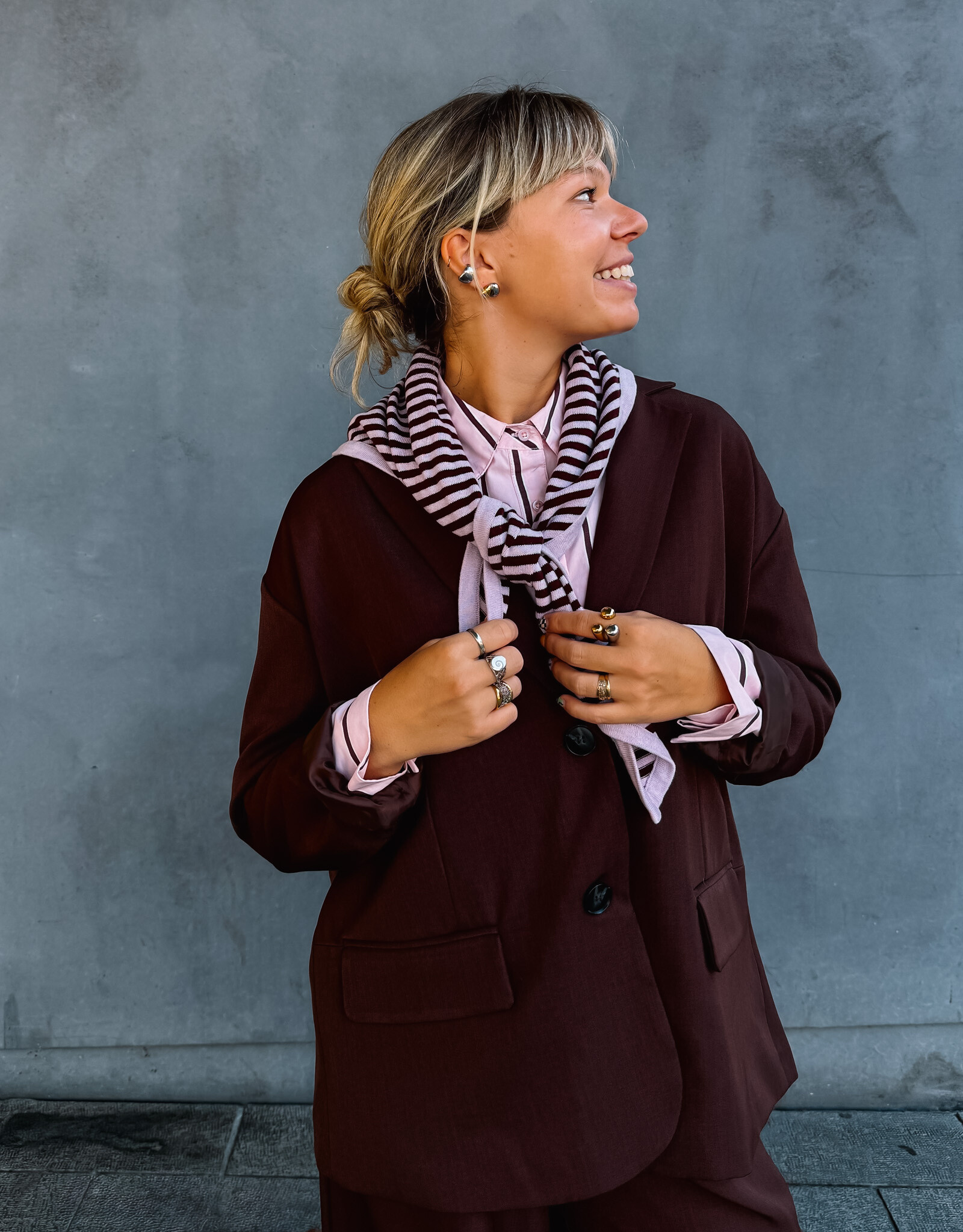 A view Blazer 'Allium' - Deep Burgundy