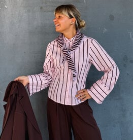 Blouse Wide Stripe 'Rosa' - Light Pink - Neo Noir