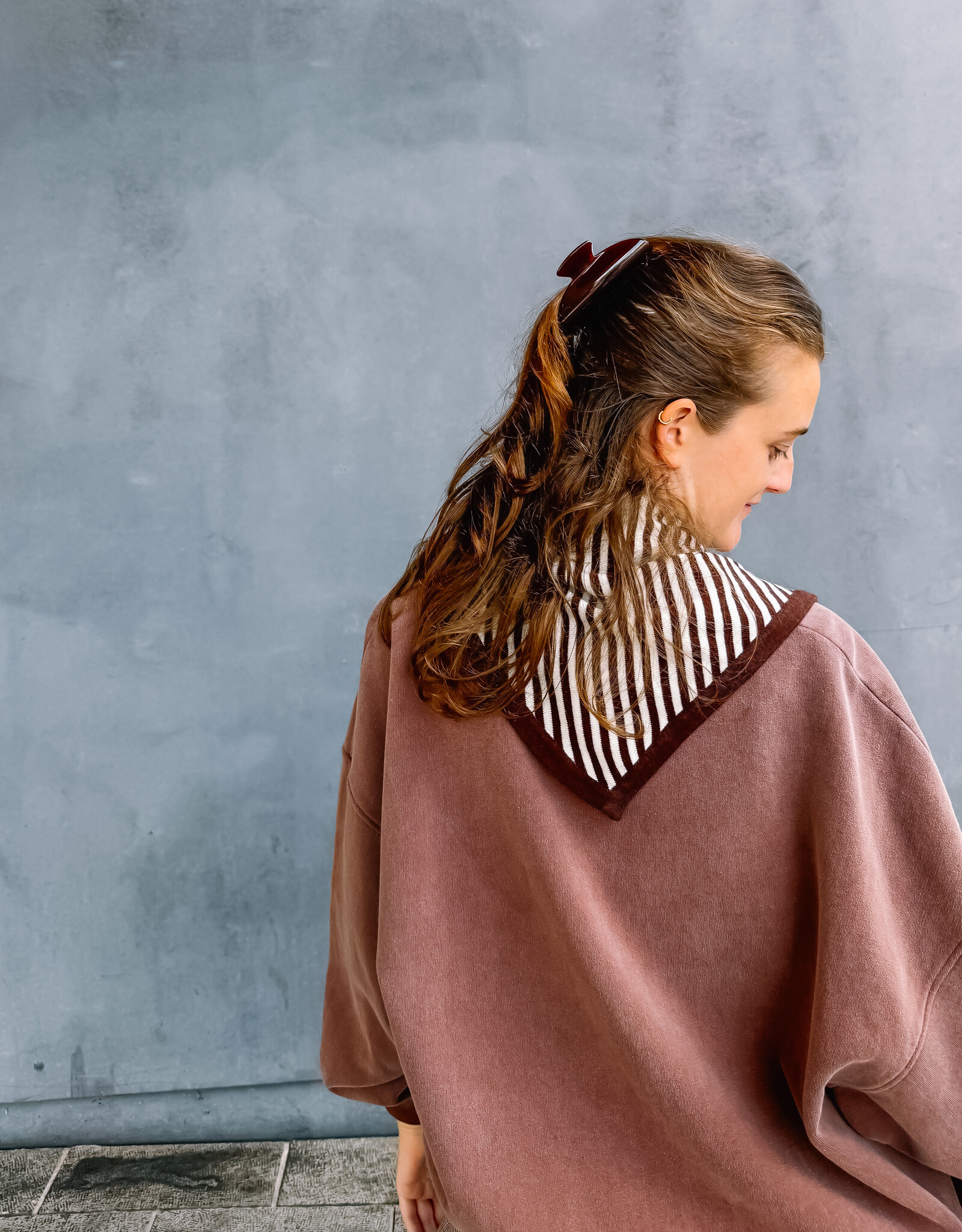 Catwalk Junkie Scarf Striped 'Triangle' - Rocky Road - Catwalk Junkie