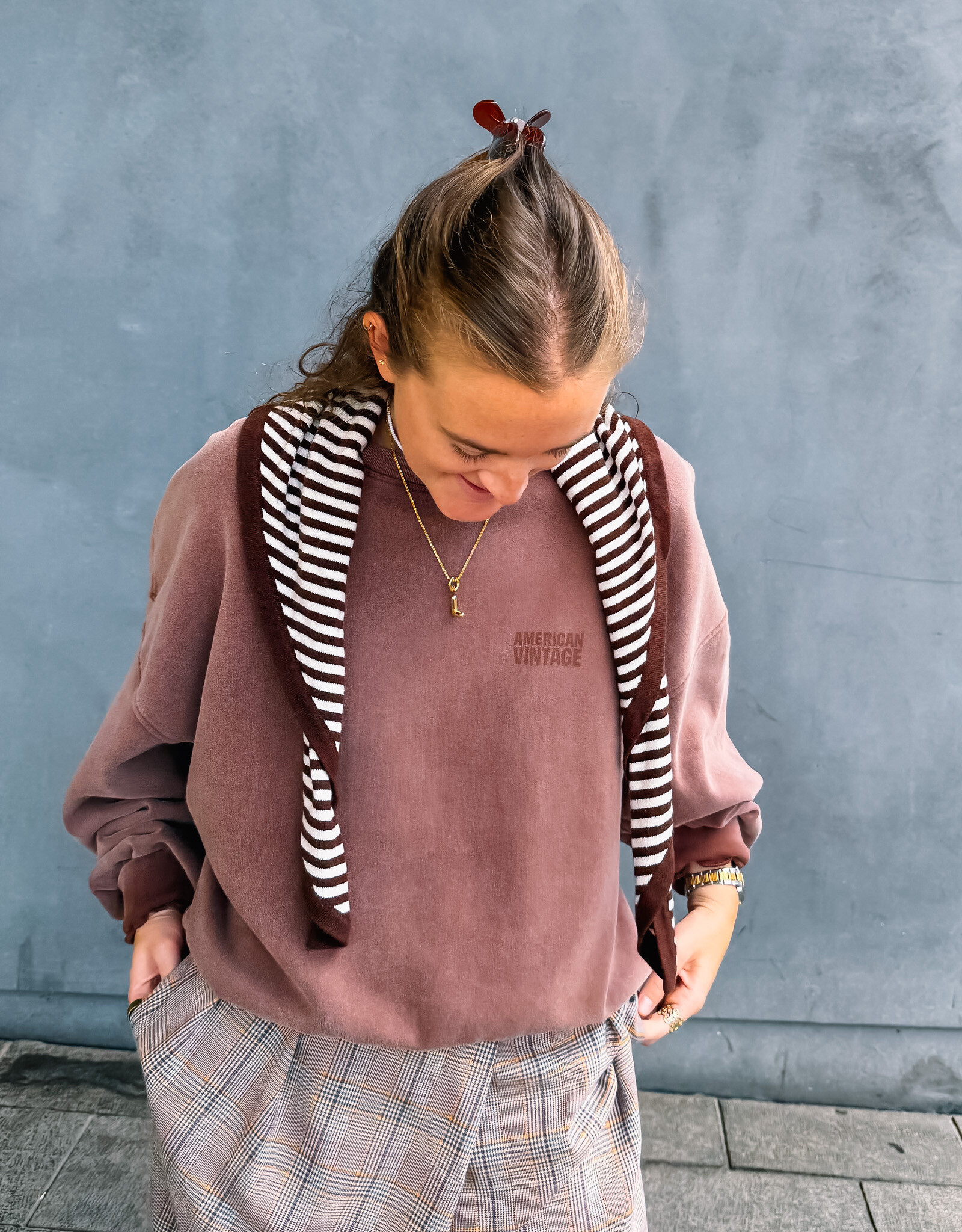 Catwalk Junkie Scarf Striped 'Triangle' - Rocky Road - Catwalk Junkie