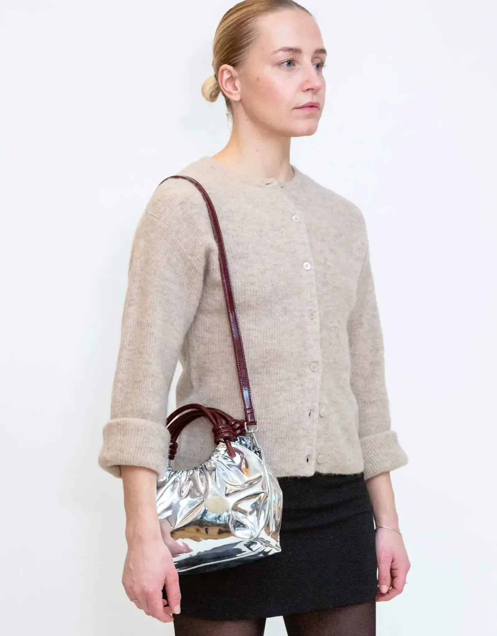 HVISK Handtas 'Jolly Mirror' - Silver Maroon - Hvisk