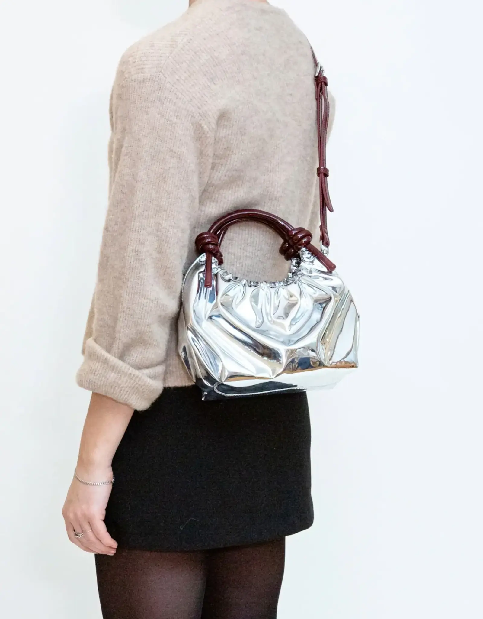 HVISK Handtas 'Jolly Mirror' - Silver Maroon - Hvisk