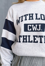 Catwalk Junkie Sweater 'Sporty Graphic' - Light Grey Melange - Catwalk Junkie