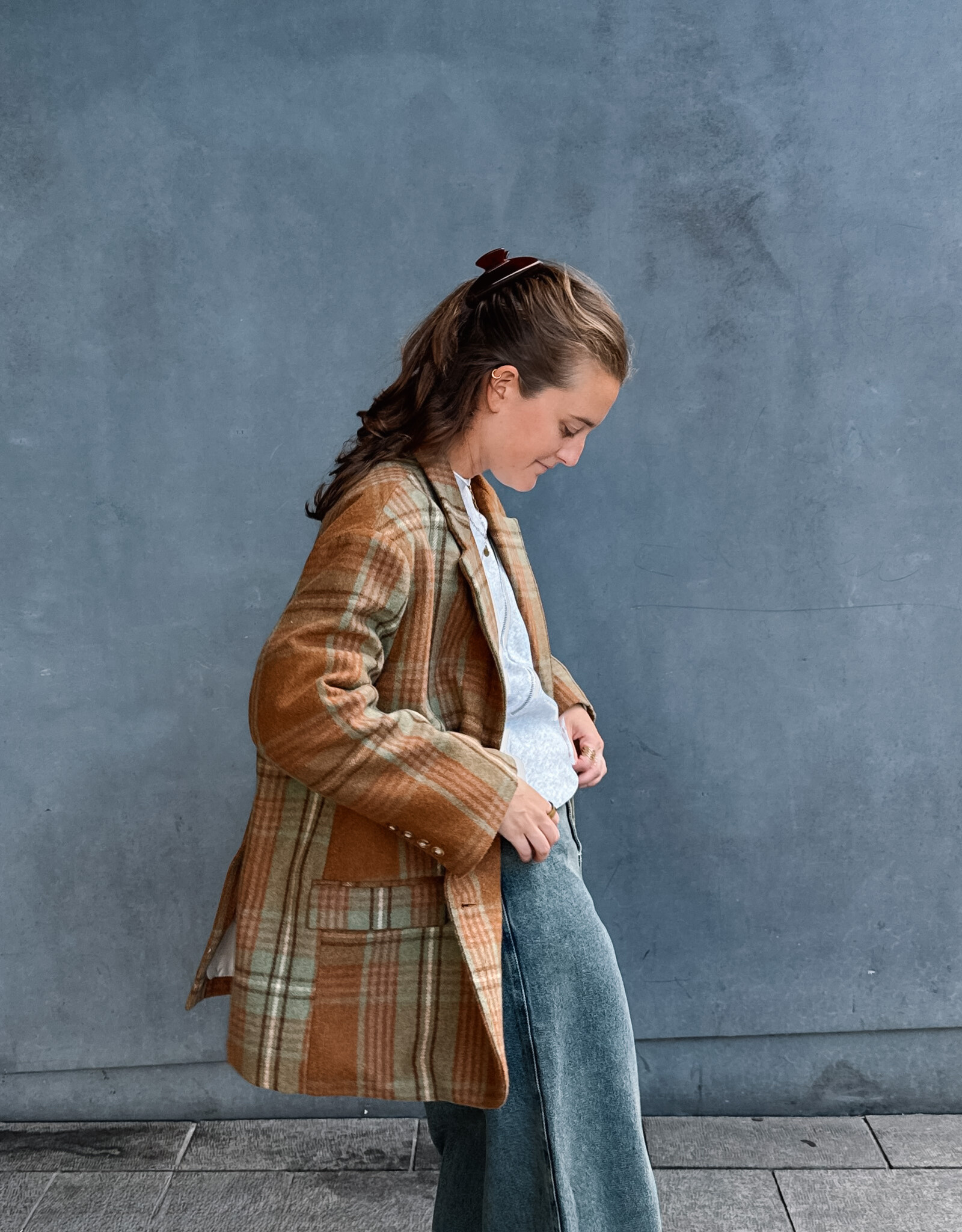 Orfeo - LMK Blazer 'Rooster' - Carreaux Beiges