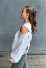 Catwalk Junkie Sweater 'Zipper' - Light Grey Melange - Catwalk Junkie